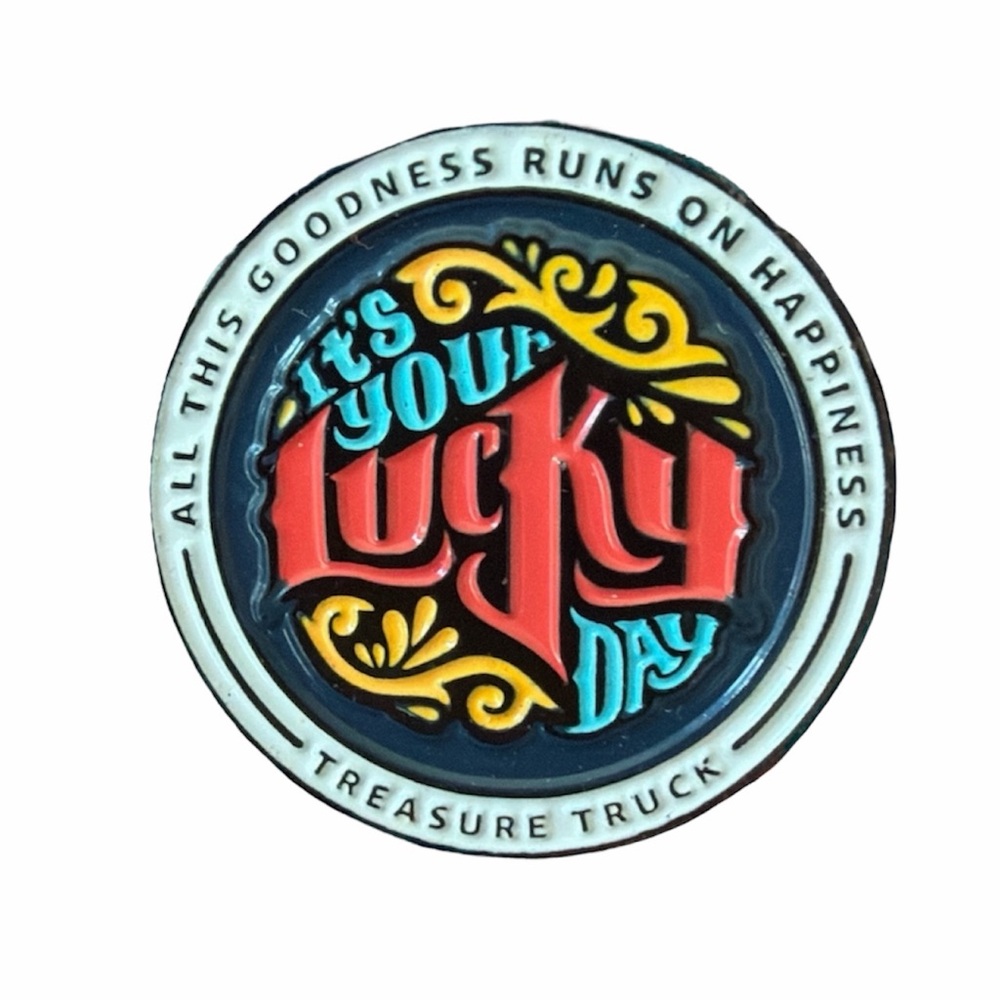 AMAZON’s Treasure Truck Lapel Pin, “It’s Your Lucky Day”